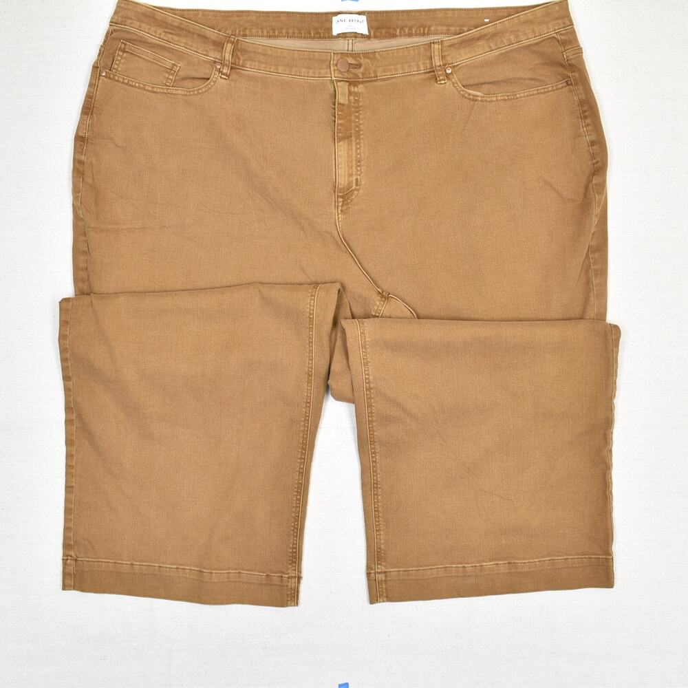 Lane Bryant Women's Jeans Cotton Blend Brown Plus Size 34/36 D Rise Wide Leg - Picture 2 of 8